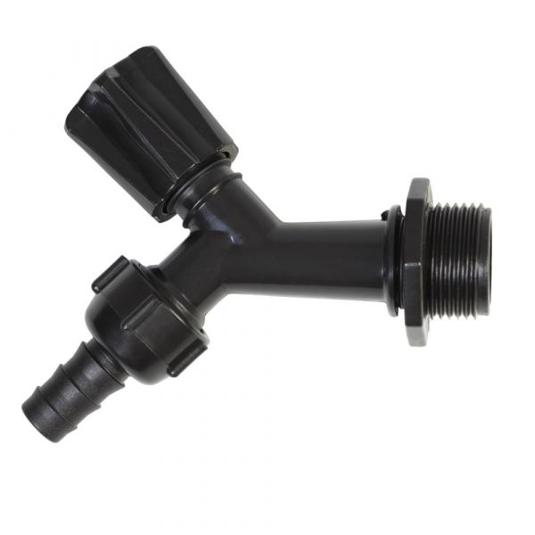 Torneira para Jardim Preta Slim 1/2 Pol. x 3/4 Pol. Krona