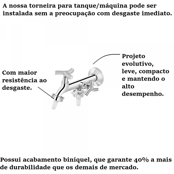 Torneira para Tanque/Máquina de lavar 3/4