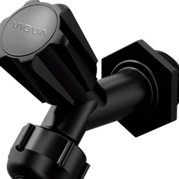 Torneira Plástica Para Jardim 1/2 - 3/4 Pol. Preta Viqua