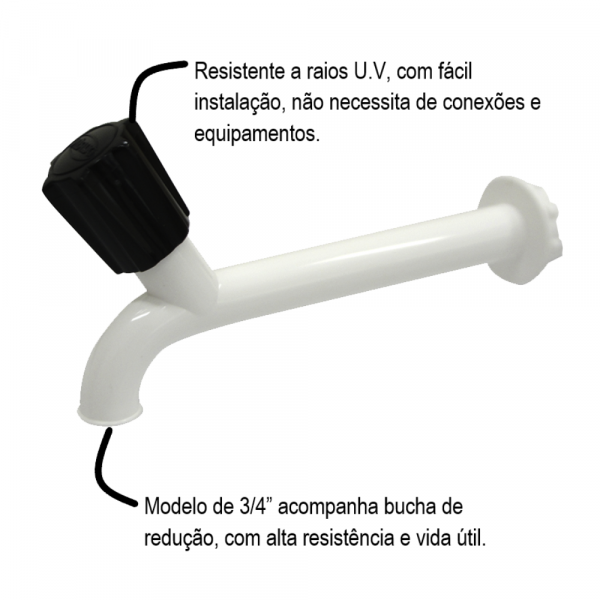 Torneira Plástica para Pia 3/4” Durin