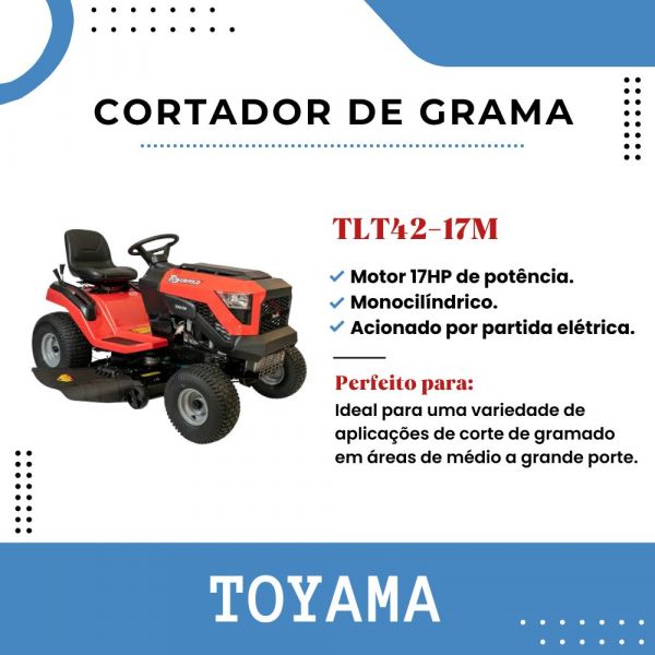 Trator Cortador de Grama a Gasolina 17hp TLT42-17M Toyama