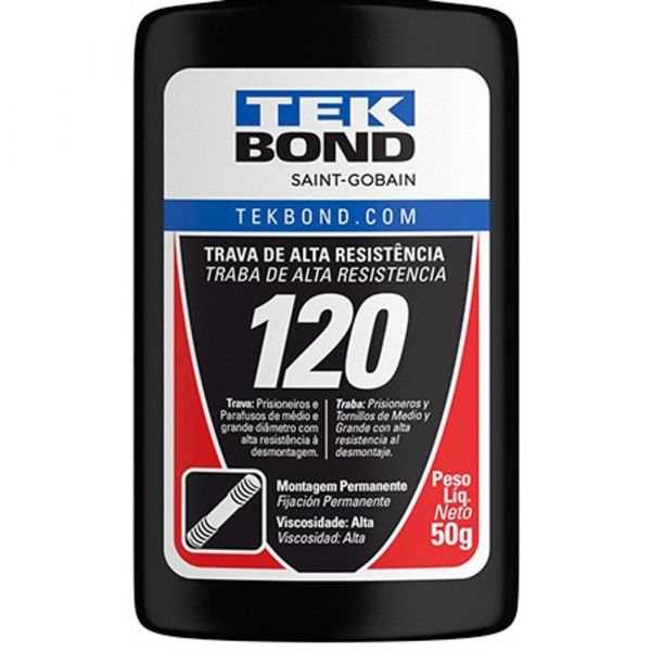 Trava de Parafusos AT 120 Vermelho 50g Tek Bond