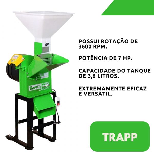 Triturador Forrageiro à Gasolina TRF-80G 7Hp Trapp