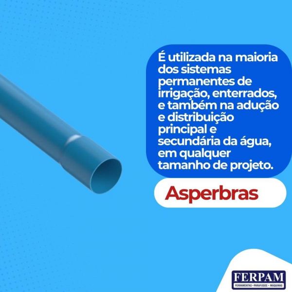 Tubo Agro Para Irrigação PN80 DN125 Asperbras    