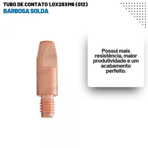Tubo de Contato 1,0X28XM6 (012) Barbosa Solda