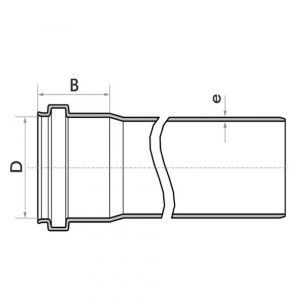 Tubo para Esgoto Serie Normal 6 Metros DN-100 Fortlev