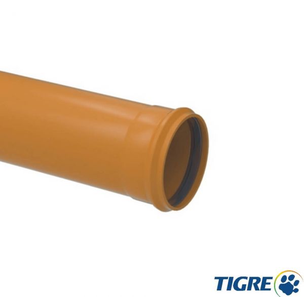 6 Metros de Tubo Coletor Ocre Esgoto JEI DN300 Tigre