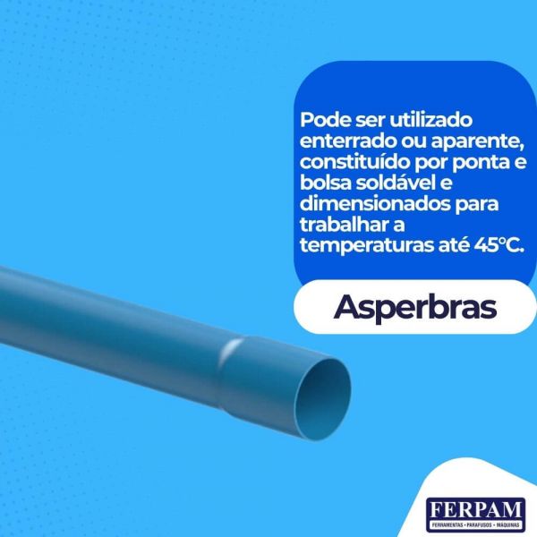 Tubo Pvc Agropecuário Irriga Pn 60 Dn 35 Asperbras