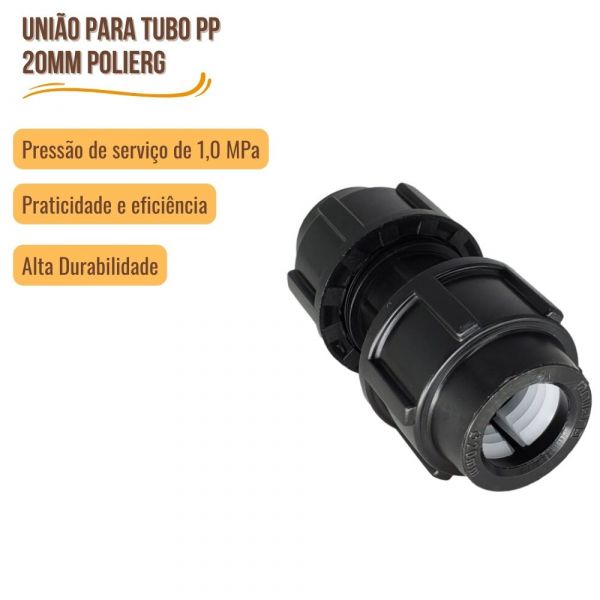 União para Tubo PP 20mm Polierg