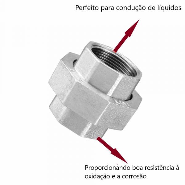 União Galvanizada Com  Assento Bronze 1” Tupy