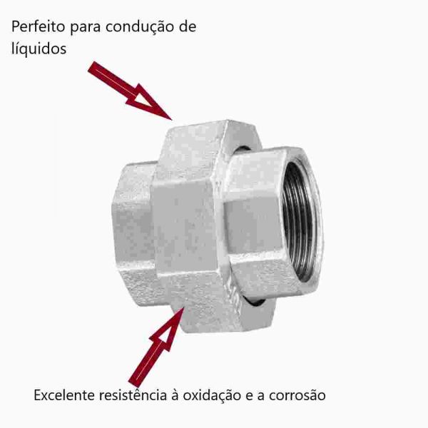 União Galvanizada com Assento Ferro 1