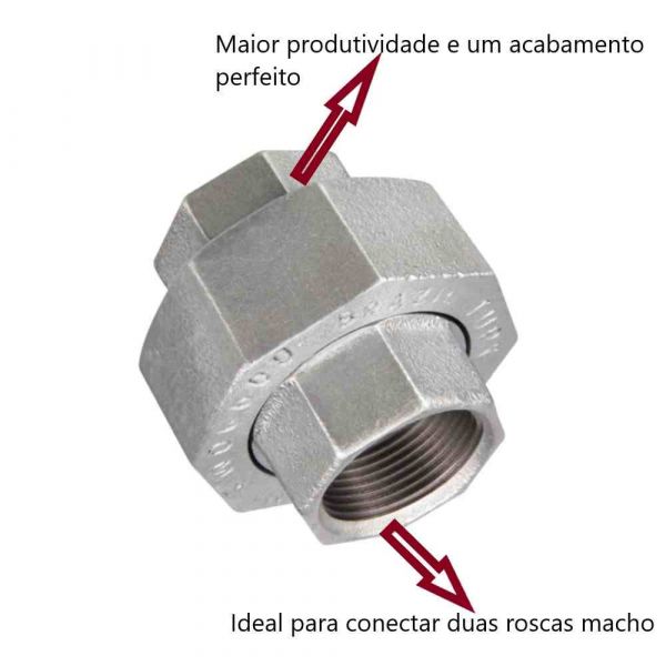 União Galvanizada Com Assento Em Bronze 3/4