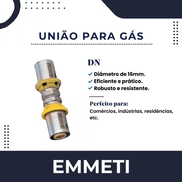 União para Gás DN 16mm Emmeti
