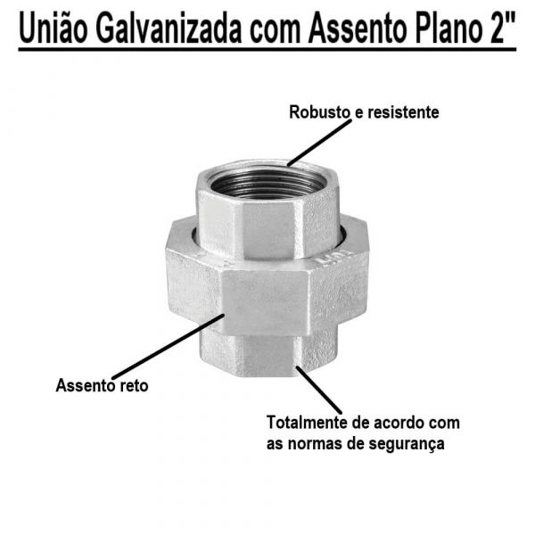União Galvanizada com Assento Plano 2