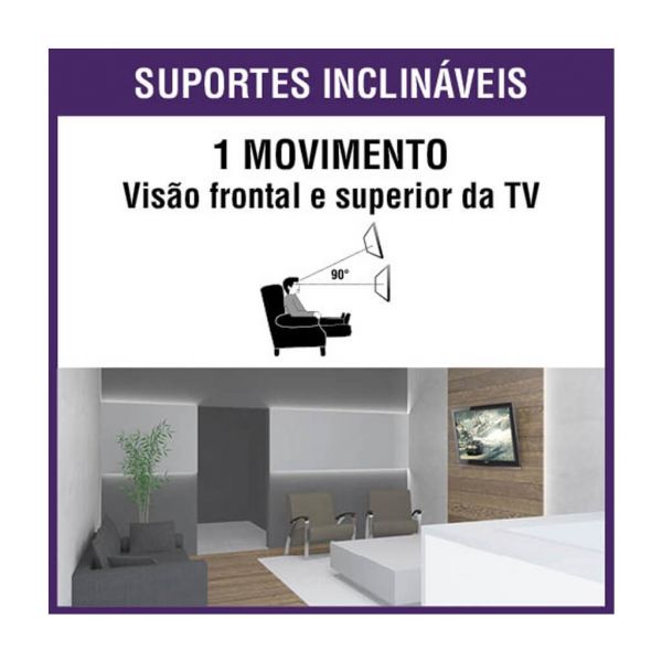 Suporte Universal Inclinável para TV 10a 85- Brasforma Sbrub910