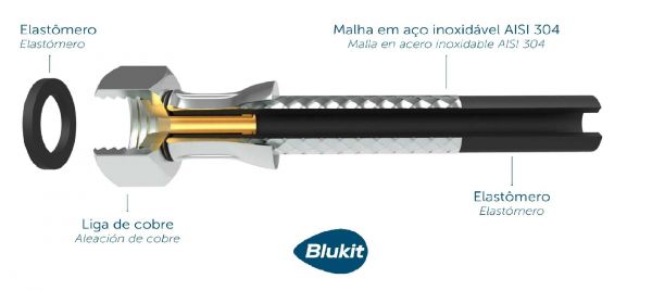 Ligação Flexível Aço Inox para Água MxF 1/2