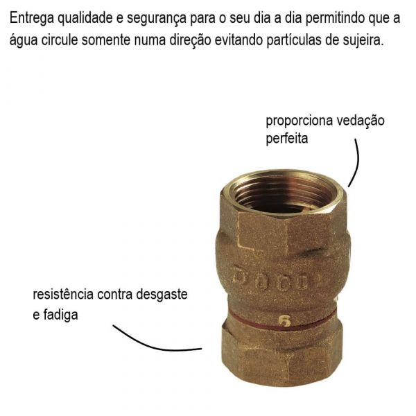 Válvula de Retenção Vertical 1.1/4” Docol