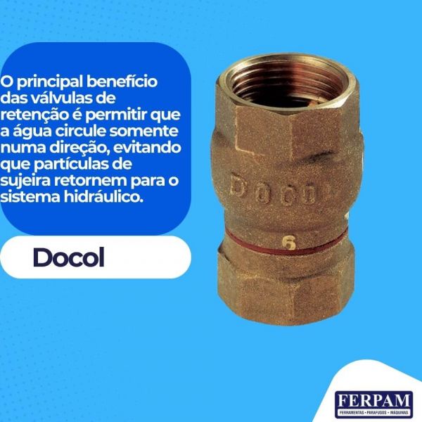 Válvula de Retenção Vertical 1” Docol
