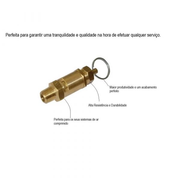 Válvula De Segurança Para Compressor De Ar Até 175 Lbs Lubefer