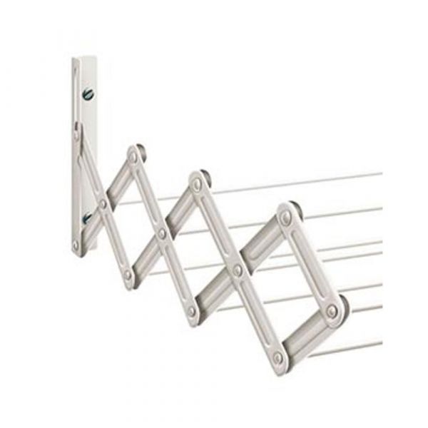 Varal Sanfonado Aço Branco 0,16m x 0,80m x 0,09m Secalux