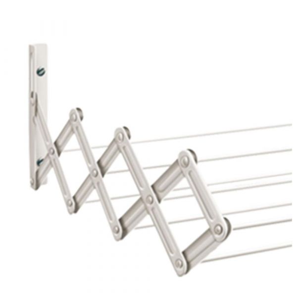 Varal Sanfonado Aço Branco 0,16m x 1m Secalux