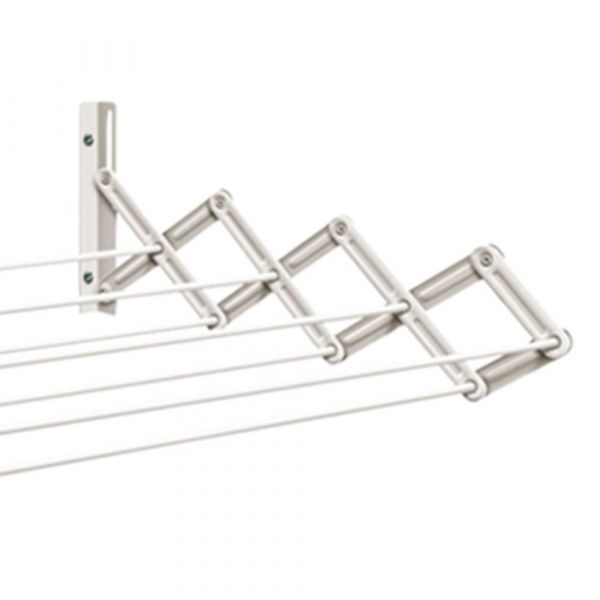 Varal Sanfonado Aço Branco 0,16m x 1m Secalux