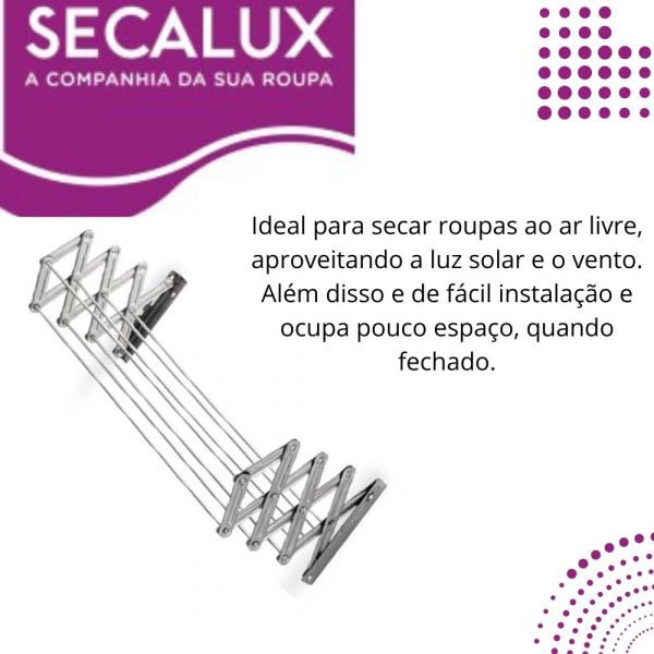 Varal Sanfonado 0,16X0,60X0,42m Secalux