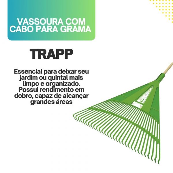 Vassoura com Cabo Para Grama VS-7830 Trapp