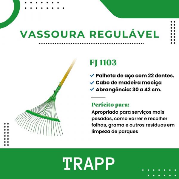 Vassoura com Cabo Regulável Para Grama Trapp FJ-1103