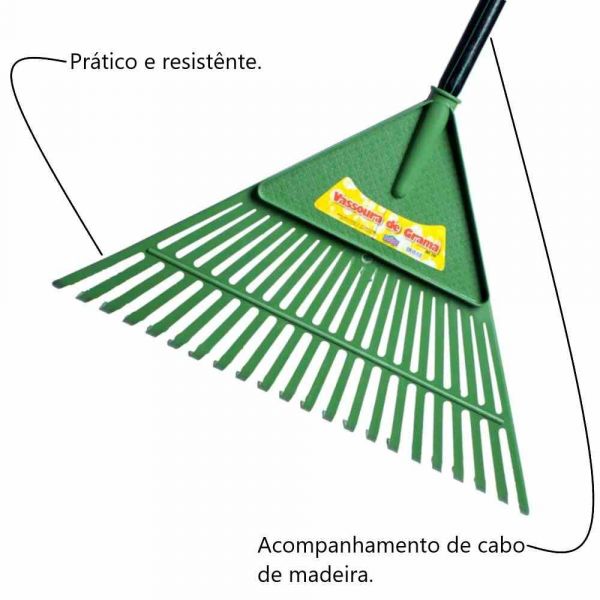 Vassoura de Plástico Para Grama Odim