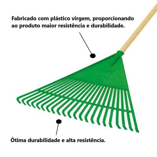 Vassoura para Jardim Plástica Fj-1011 Trapp