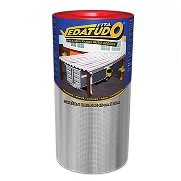 Fita Multiuso Aluminizada 45cm x 10m Dryko