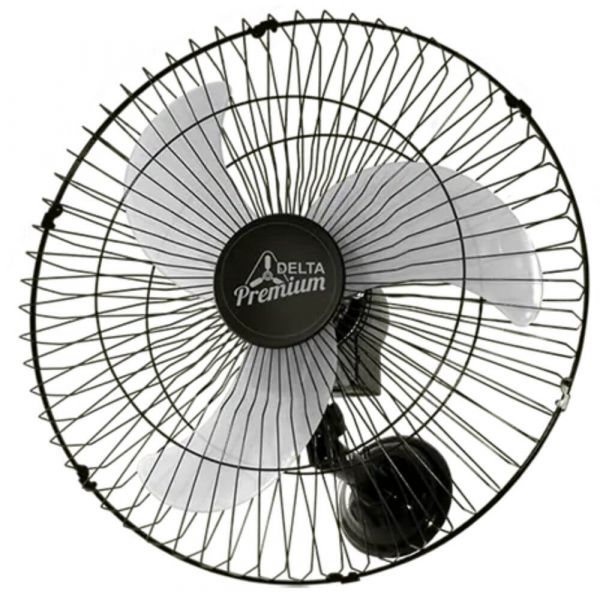 Ventilador de Parede Oscilante Premium Preto 60 cm Venti-Delta