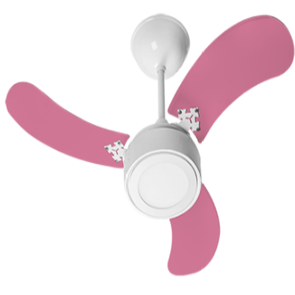 Ventilador de Teto New Led Rosa Venti-Delta 