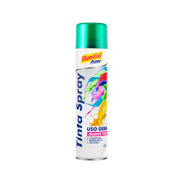Tinta Spray Verde Metálica 400ml Mundial Prime
