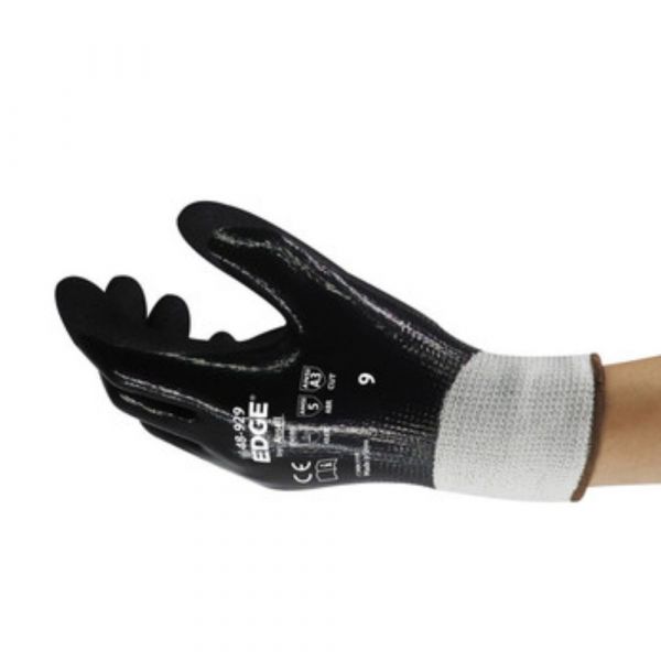 Luva Edge 48-929 Proteção Anticorte e Impermeável à Peças Oleosas Ansell