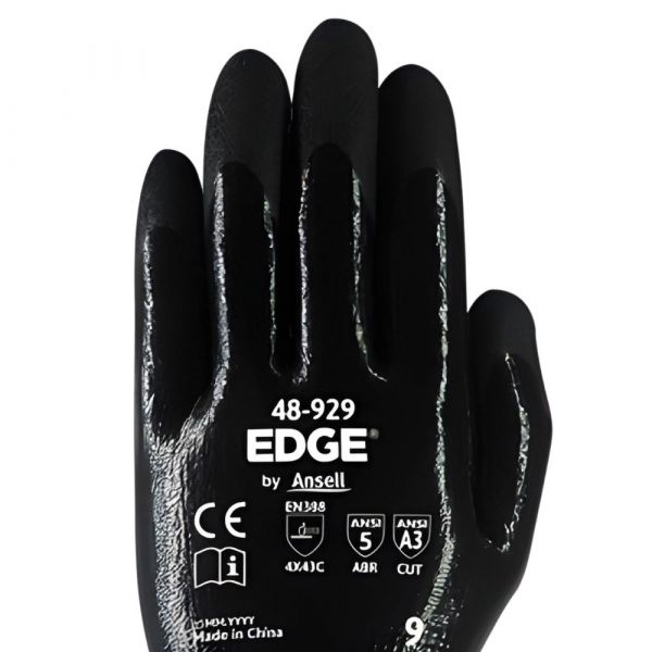 Luva Edge 48-929 Proteção Anticorte e Impermeável à Peças Oleosas Ansell
