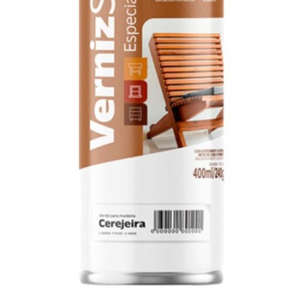 Verniz Spray para Madeiras Cerejeira 400ml Mundial Prime