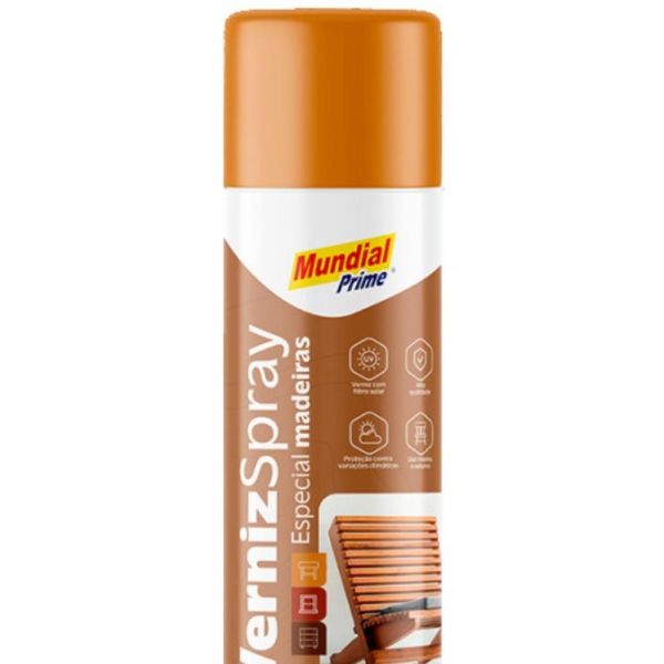 Verniz Spray para Madeiras Cerejeira 400ml Mundial Prime