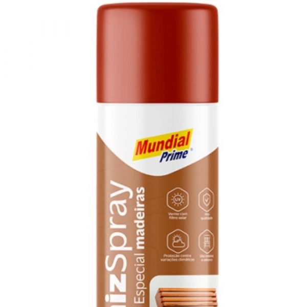 Verniz Spray para Madeiras Mogno 400ml Mundial Prime