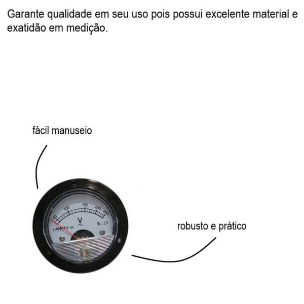 Voltímetro Analógico SF52 250V Lukma