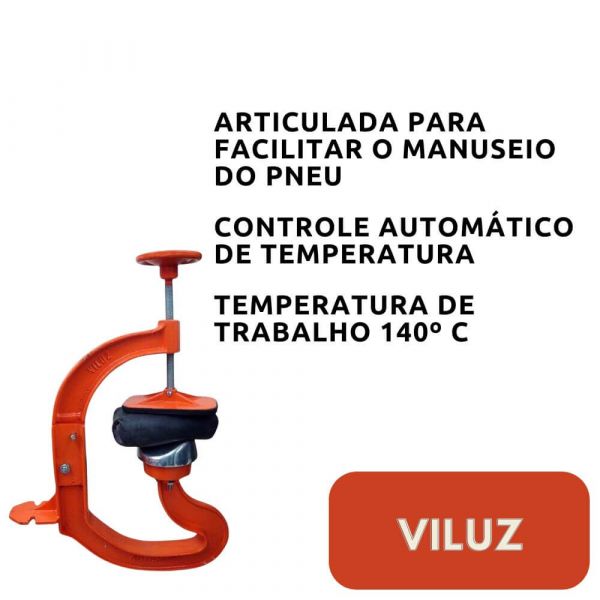 Vulcanizador de Pneus Articulada V-300 220V Viluz